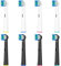 8 Stück Aufsteckbürsten Kompatibel mit Oral B Vitality Pro, Genius X, Pro 3 9000, Pro1 750, Zahnbürstenaufsatz für Oral B Elektrische Zahnbürste, Bürstenköpfe von Rebeool, Weiß/Schwarz