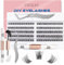 VICILEY Cluster Lashes 120 Individual Lashes Cluster With Lash Bond and Seal and Applicator Eyelash Extensions False Eyelashes Wispy Fluffy Reusable Natural Lash Extension Kit - V01