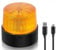 LE Sircut LE228 (MINI) Size USB Rechargeable Emergency Flashing Lights Selectable Rotation Warning Light Wireless LED Strobe Beacon Blue Lights with Magnetic Base for Car Vehicle Truck (Amber)