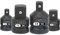 Resze 4PCS Impact Socket Adapter and Reducer Set,2/1to 3/8 & 3/8to 1/2& 3/8to 1/4& 1/4to 3/8Drive Socket Adapter Set, Square Adapter Breaker Bar Wrench Conversion Kit Mechanic tools