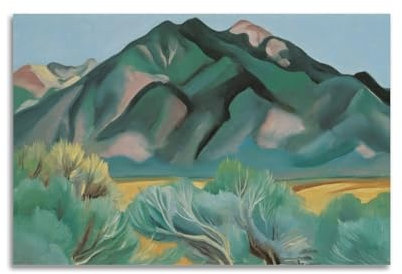 Georgia O'Keeffe (der Berg) Künstler-Poster, Leinwand, Wandkunst, dekoratives Schlafzimmer, modernes Heimdruck, Kunstwerk, 30 x 45 cm