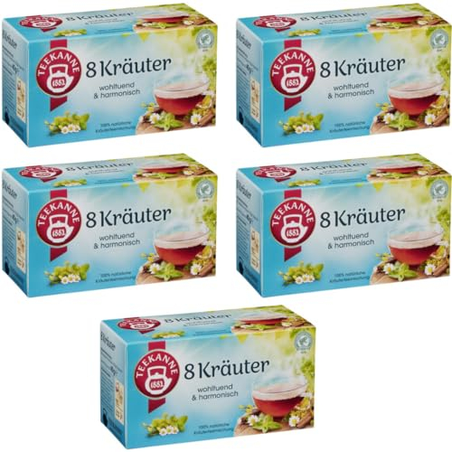 Teekanne 8 Kräuter Tee 20 x 2 gramm x 5 er Pack