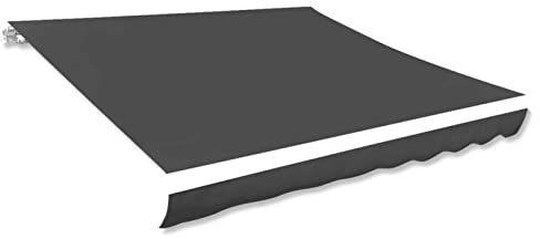 Gecheer Markisenbespannung Sonnenschutz Markisenstoff Markisentuch Markise Canvas Canvas Anthrazit 400x300 cm