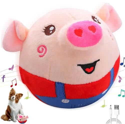 Audasi interaktives Spielzeug für Hunde Aktives bewegliches Haustier Plüschtier Bewegendes Hundespielzeug Ball Bissfest Haustiers Plüschspielzeug Elektrisch für Haustier Hunde IQ Trainingsball