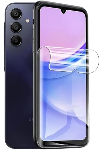 Protector Pantalla para Samsung Galaxy A15 5G 4G | 3 PCS Película deHidrogel Flexible de transparentes TPU [alta sensibilidad][no vidrio templado]