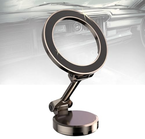 FELEA Handyhalterung Auto, für BMW M3 E30 E36 E46 E92 E93 Magnetische Handyhalter Auto Autohalterung 360° Drehbar Kfz-Handyhalterung Autohalterung Zubehör,A-Gunmetal