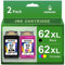 KNOWINK 62 XL Patronen Kompatibel für HP 62 Druckerpatronen Multipack Schwarz Farbe 62XL für HP Envy 5640 5540 7640 HP OfficeJet 200 5740 5745 8040(2-Pack)