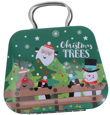 TOPBATHY Barattoli Per Biscotti Di Natale Con Coperchi Contenitore Riutilizzabile in Ferro Per Caramelle Contenitore Per Dolci Scatola Per Biscotti Barattolo Per Caramelle