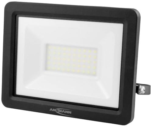 Ansmann LED-Wandstrahler, robuster & kompakter Baustrahler für Werkstatt, Baustelle, Garage, Strahlwasserschutz, leistungsstark, 30 Watt, 3300 lm, Schwarz