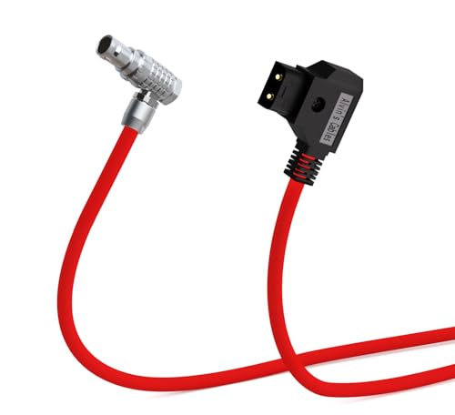 Alvin's Cables Cable de alimentación macho de 2 pines en ángulo recto a D-Tap para Teradek SmallHD Z-CAM Blackmagic Pyxis,45cm|18pulgadas, Ultra Soft & Flexible