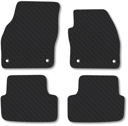 Skoda Fabia (2021+) 5mm Rubber Car Mats | Heavy Duty Rubber Tailored Fit Floor Mats Full Coverage Durable Waterproof Accessories Easy Clean Anti Slip Made in the UK