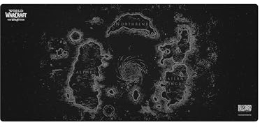 World of Warcraft Azeroth Gaming-Mauspad, Computer-Mauspad, flache genähte Kante, rutschfeste Gummiunterseite, Gamer & Bürogebrauch, 35 x 16 - Offiziell lizenziert