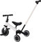 Kinder Laufrad, Kleinkind-Dreirad ab 1 Jahr, Balance Bike mit Pedal+Verstellbare Sitze, Lauflernrad Spielzeug für 10-24 Monate Baby (weiß-Mit Schubstange)