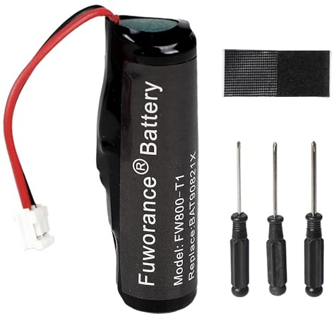 Fuworance Batteria di ricambio 800 mAh 3,7 V BAT90821 X compatibile con 908-21 X BAT90821 MGL9508 allarme ricaricabile agli ioni di litio batteria per allarme con chiusura a gancio+cacciavite