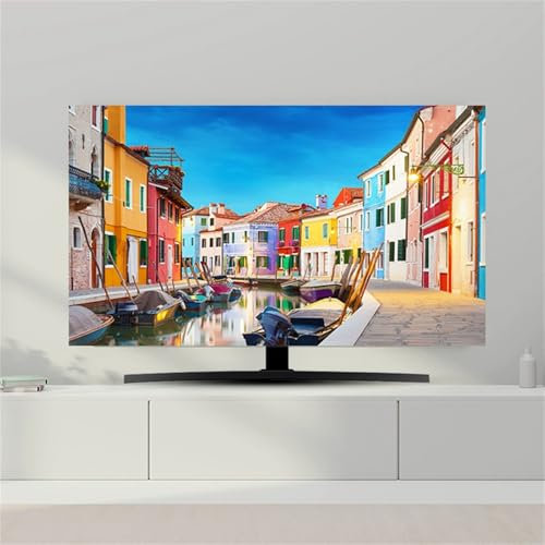 Hixingo TV Abdeckung Staubschutzhülle, 3D Landschaft Muster Schutzhülle Fernseher 32-80 Zoll TV Schutzhülle Fernsehabdeckung Fernseh Abdeckung Abdeckhaube für Fernseher (Landschaft,65inch)