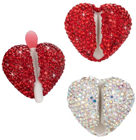 Veseek Lip Brush Holder,Lip Balm Brush Organizer Compatible with LANEIGE Lip Sleeping Mask,Silicone Sleeve Protector Cover for Lip Brushes(Red & AB)