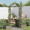 HOMTAKIE Bois Pin Massif Pergola de Jardin avec Jardinière Arche de Pergola Décoration Entrée Allée de Jardin Patio Arrière-Cour Extérieur Gris