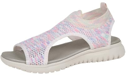 générique nu pieds femme confort Sandales CompenséEs Femme éTé Sandales De Sport Confortables à Bout Rond Et à Manches DéContractéEs Pour Femmes Talon Ouvert Respirantes Bout Ouvert Soutien Rose 39