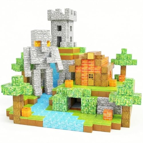 KEREITH Magnetische Bausteine 150 Stück Magnetbausteine Magnetblöcke für Kinder STEM Spiel Spielzeug für Jungen und Mädchen im Alter von 3–5, 5–7, 4–6, 4–8 Jahren, Weihnachts- und Geburtstagsgesch
