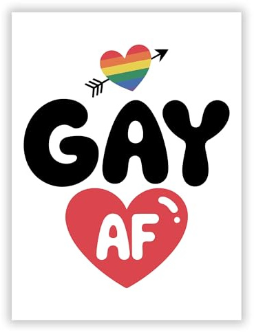 Druck-Palast Gay as fuck LGBTQ Poster - 30x40cm - Kunstdruck - Wohnzimmer Schlafzimmer - Verspielt Modern Bunt - Hochwertiger semimatter Druck - Wanddeko für LGBTQ+-Aktivisten ohne Rahmen