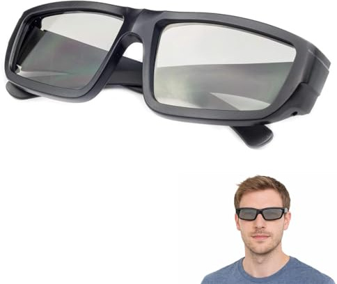 VTYTZZ Gafas 3D Universales Pasivas Polarizadas Para Cine Y Televisión Compatibles Con LG Sony Easy 3D Philips Samsung Panasonic Para Usuarios De Gafas Talla Única Color Negro