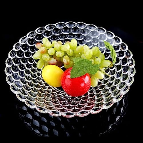 Lead Crystal Fruit Bowl - Large Decorative Bowl for Fruit, Salad, and Centerpiece Decoration, Elegant Glass Tray for Home Decor