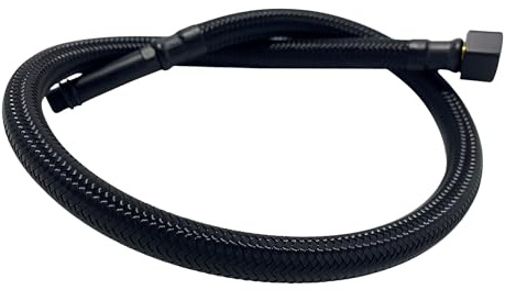 Balneo PEX-Anschlussschlauch 3/8 x M10, 50 cm, Schwarz | PEX-Innenschlauch, Kunststoffgeflecht, Messingeinsatz, Edelstahl-Überwurfmutter AISI 304, 3/8 x M10, 15 bar, 95 °C
