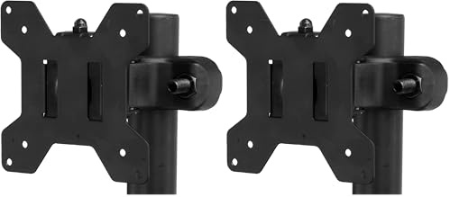 Allcam U2860PCM Ø28-60mm Pole Clamp Mount with Quick Release VESA bracket for LCD monitors/TVs, Tilt, Pan, Rotate (Pack of 2)