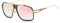 kimorn Sonnenbrille für Herren Retro Goggle Metallrahmen Classic Eyewear AE0336 (Gold&Rot, 62)
