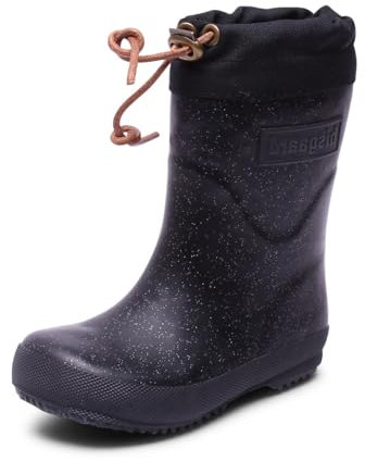 Bisgaard Unisex Kinder Thermo Gummistiefel, Schwarz Glitter-Schwarz, 21 EU