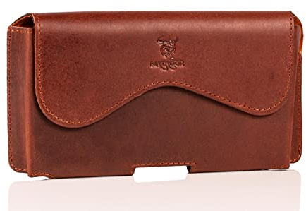 MATADOR Leder Hülle Case Tasche Gürteltasche Quertasche kompatibel mit iPhone 17 Pro Max/ 16 Pro Max Antik Rost Braun