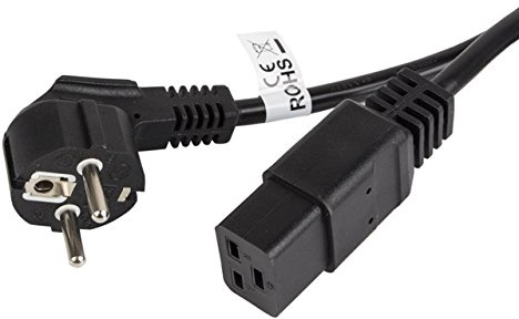 Lanberg CA-C19C-10CC-0018-BK CEE 7/7 Stecker auf Ice 320 C19 Buchse, 1,8m schwarz