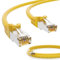 HB-DIGITAL 5x 0,25m LAN Kabel RJ45 Patchkabel mit CAT 7 Rohkabel S/FTP - GHMT zertifiziert - 10 Gigabit Ethernet Netzwerkkabel Kupfer Profi PiMF für Patchpanel Switch PC Router - Gelb