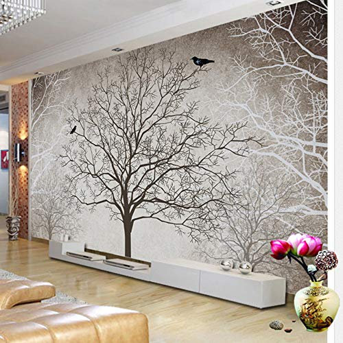 Rétro arbres abstraits branches grandes peintures murales 3D personnalisé photo papier peint salon canapé TV fond décoration murale papier peint, 350 * 245 cm