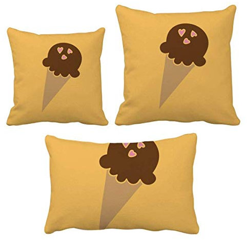 DIYthinker Peanut Chocolate Sweet Ice Cream Wurf Kissen Set Einfügen Kissen Cover Home Sofa Dekor Geschenk