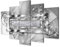 B&D XXL - Wandbilder XXL Abstrakt 200x100cm 5 tlg - Wand Deko Leinwand Bilder Groß Wanddeko Wohnzimmer Schlafzimmer Kunstdrucke - Diamant silber grau Orient a-A-0588-b-m