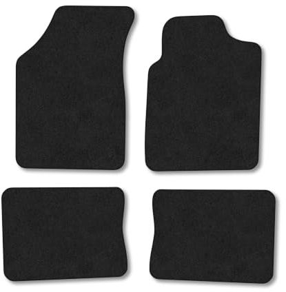 Renault Clio (1998-2005) Carpet Car Mats | Black Edge Trim Tailored Fit Floor Mats Full Coverage Protection Accessories Easy Clean Anti Slip Made in the UK