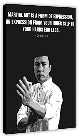 Ip Man Donnie Yen Filmposter, Motivationszitat, Leinwand, Wandkunst, Dekor, Gemälde für Wohnzimmer, Heimdekoration, Rahmen, 30 x 45 cm