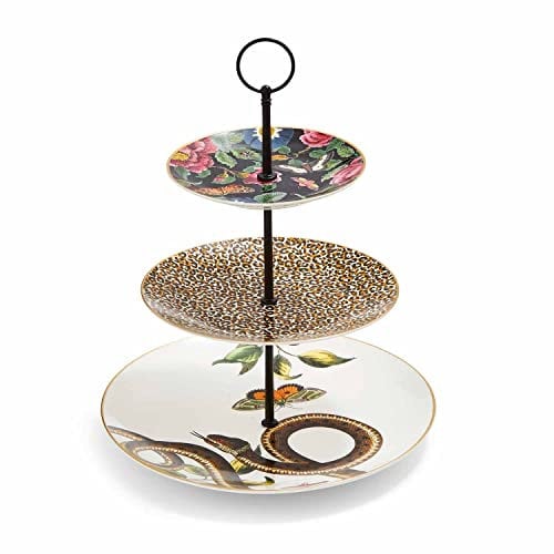 Spode CRC8827-XG 3 Tiered Cake Stand, Ceramic, Gold