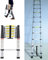 Escalera telescópica de 6,2 m con 2 ganchos, 15 peldaños, de aluminio, portátil, antideslizante, multiusos, capacidad de carga de 150 kg, EN131