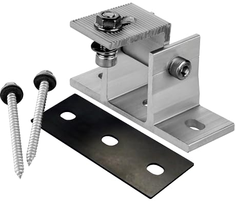 Avoltik 1 Stück Solarpanel Halterung Dachhaken PV Aufständerung für die Befestigung Dach Wand Boden Solarmodul, variabel verstellbar pv modul halterung für Solarpanel zur Montage von Photovoltaik