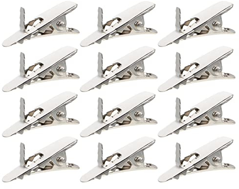 FOMIYES 100 Stück Krokodilklemmen aus Metall für Dekoration, Weihnachtsbaum, Weihnachtsbaumschmuck, multifunktional, Krokodilklemmen