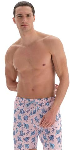 Dagi Fashion Swim Shorts Costume da Bagno, Colore: Rosa, M Uomo