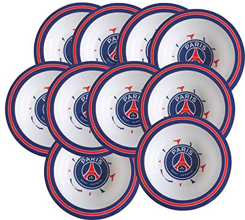 Paris Saint-Germain 10 x Bol PSG - Micro ondable - Collection Officielle 16 cm