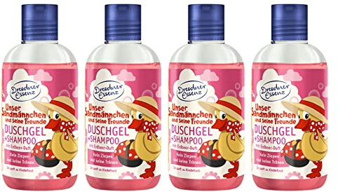 4er Pack Dresdner Essenz Schnatterinchen Duschgel Erdbeere 4 x 250 ml