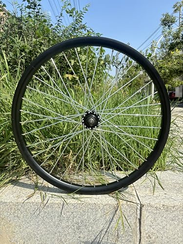 AUTES Doppelwandige Aluminium-Vorderfelge, 66 cm, strapazierfähig, 10 G, 36 Speichen für MTB/Road/Cruiser-Fahrräder