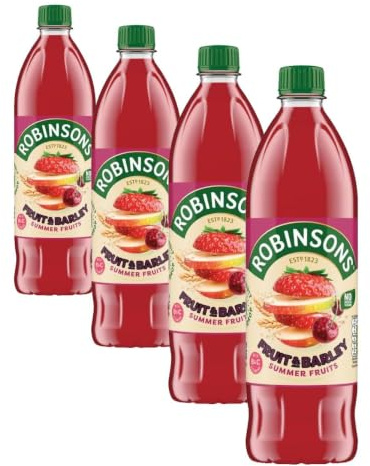 Robinsons Fruit and Barley Summer Fruits, 1L (Pack of 4)