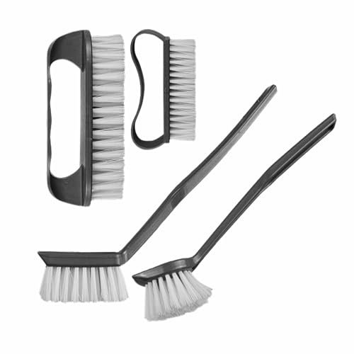 Dish Brush Set Kitchen Cleaning Dish Brushes Abrasive Bristles Pan Brushes Washing Up Scrubbing Brush Comfortable Handle Hanging Hook Dishes Pots Household Sink Countertops Accessories (Pack Of 4)