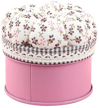 Lezevn Nadelkissen in Kürbisform mit Aufbewahrungsbox, Weißblech-Box, Nadelkissen, Nähen, Basteln, Zubehör, Stich- und Handarbeitszubehör