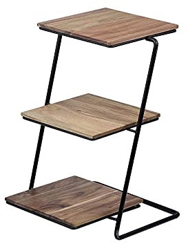 Soporte para pasteles Soporte para magdalenas de hierro forjado con bandeja de madera Soporte de exhibición para pasteles de tres capas Decoración de mesa de postre Soporte para refrigerios para té d